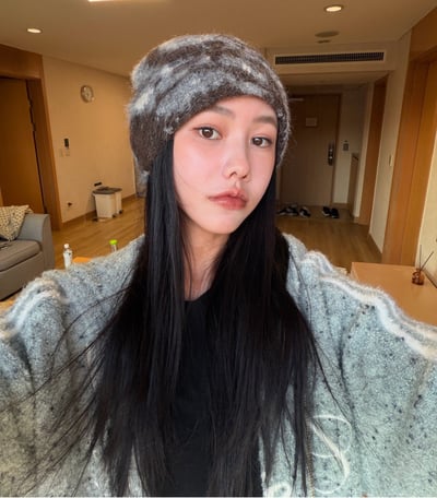 水墨畫針織毛帽 2colors6