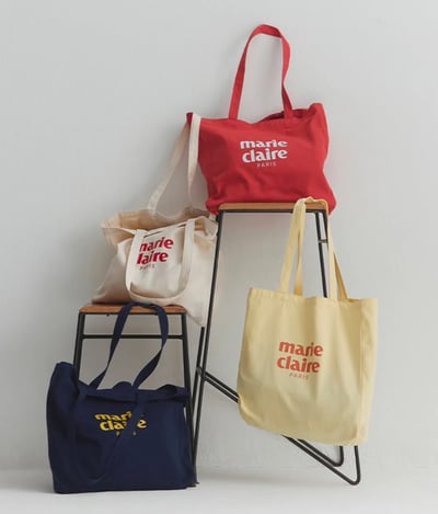 Marie Claire 經典LOGO棉布包 12colors3
