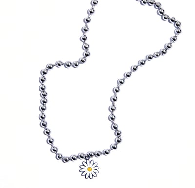 NiRO 薄荷綠x白色配色雛菊項鏈1