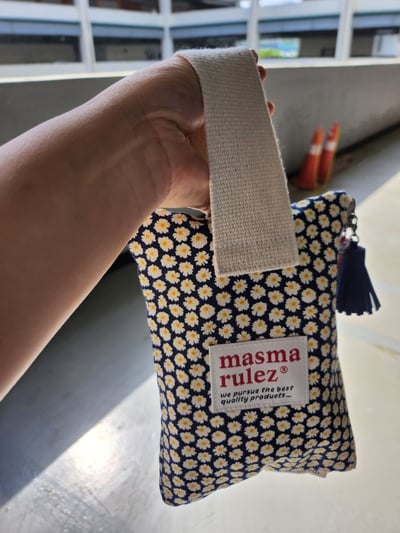 Masmarulezღ  (大)滿版碎花雛菊隨身化妝包 純棉3