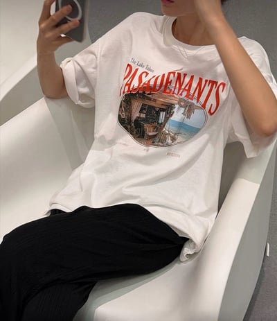 美式復古Pasadena寬鬆短T 2colors6