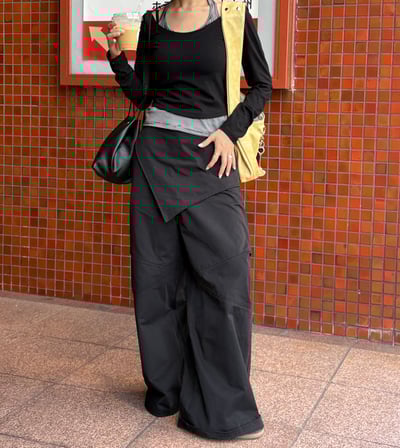 小眾裙簾落地寬褲 2colors2