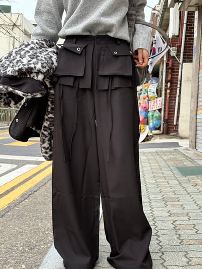 垂墜感一百分落地西裝褲裙 2colors2