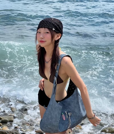 韓國小眾品牌 LETERIE⁂點點麂皮雙面包包 3colors7