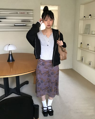 古典優雅印花裙 2colors2