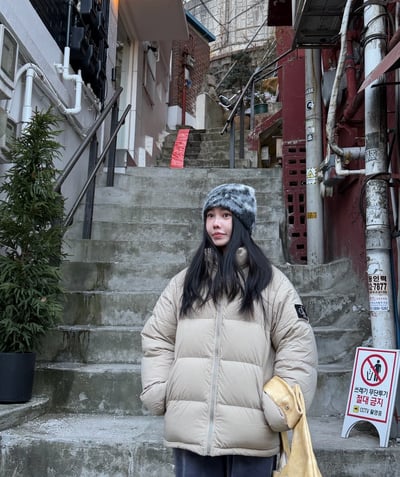 水墨畫針織毛帽 2colors4