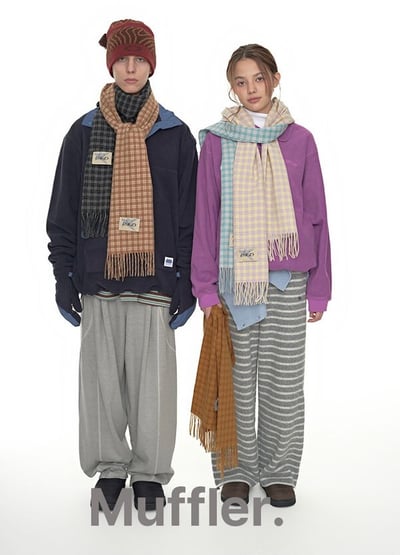 [1+1 ] 23.65含羊毛圍巾14colors2