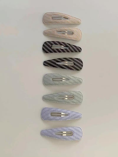 人氣歐逆家的條紋髮夾 4colors1