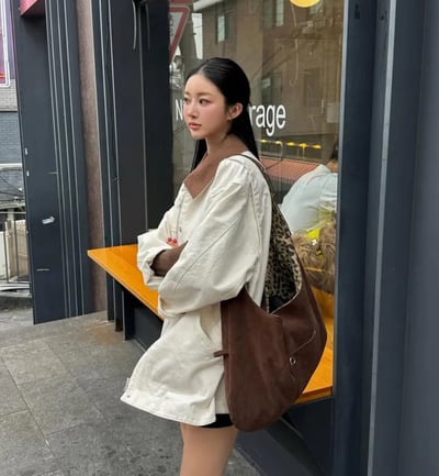 韓國小眾品牌 LETERIE⁂豹紋麂皮雙面包包 3colors2