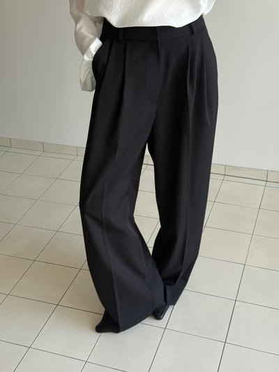 版型巨美垂墜感韓國西裝寬褲 2colors4