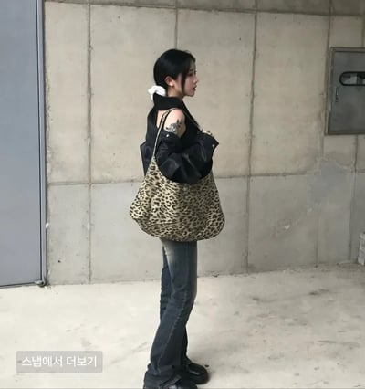 韓國小眾品牌 LETERIE⁂豹紋麂皮雙面包包 3colors4