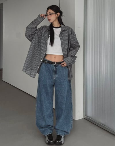 比例感滿分低腰落地寬褲 2colors8