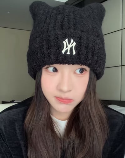 MLB x Karina 貓耳朵針織毛帽1