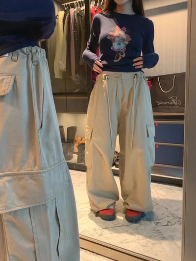 賣這價錢太便宜會被罵 超好看大口袋工裝褲 3colors6