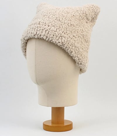 韓國小眾品牌針織貓咪帽 3colors5