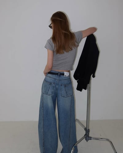 買就對了復古刷色設計款牛仔褲 2colors3