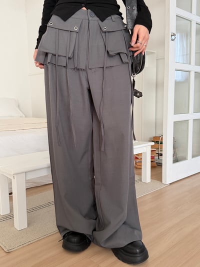 垂墜感一百分落地西裝褲裙 2colors1