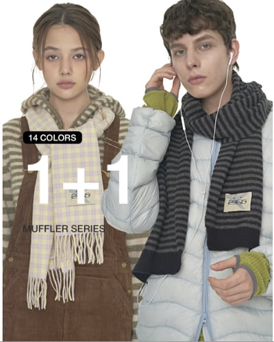 [1+1 ] 23.65含羊毛圍巾14colors1