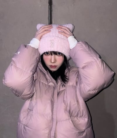 MLB x Karina 貓耳朵針織毛帽15