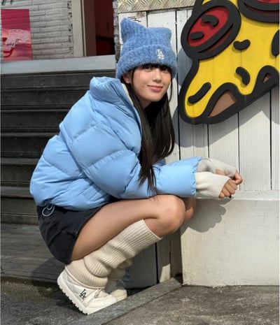 MLB x Karina 貓耳朵針織毛帽7