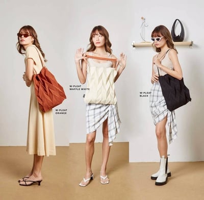 泰國代購百貨公司專櫃品牌PAVI STUDIO設計師品牌經典款摺疊肩背包3