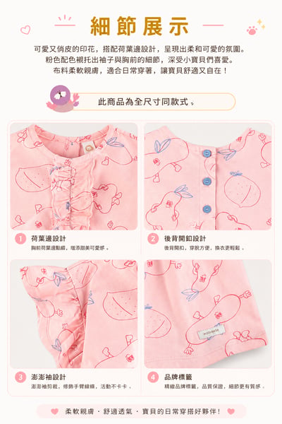 Milkmile-甜心兔兔荷葉袖洋裝7