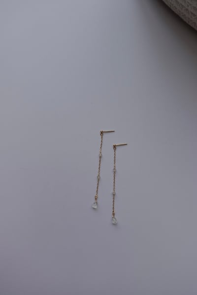 水滴月光石石耳環 14KGF2