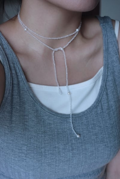 月光石珍珠長項鍊 S9254