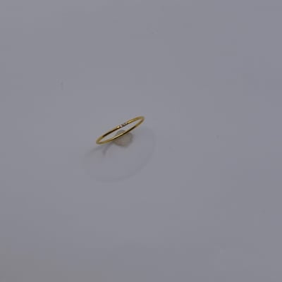 微鑲迷你三個鋯石戒指 14KGF1