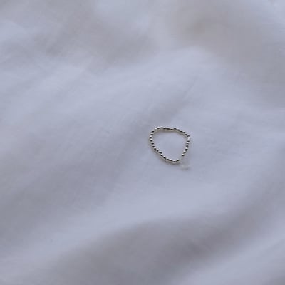 水滴天然石銀珠彈性珠戒6