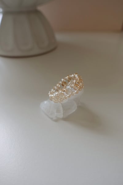 黃水晶編織珠戒5