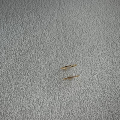 微鑲迷你十個鋯石戒指 14KGF3