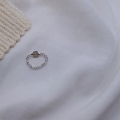 天然石 復古彈性珠戒 14KGF4