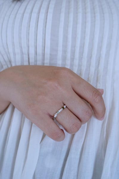 碧璽珍珠彈性珠戒 S9253