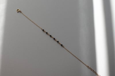 天然石心心相印手鍊 14KGF4