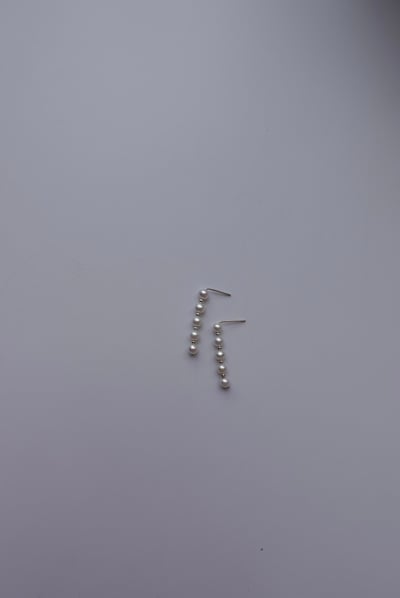 連續五顆珍珠耳環 S9251