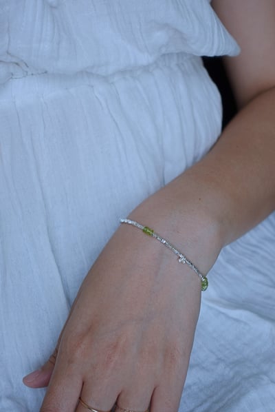 碎銀橄欖石手鍊 S9255