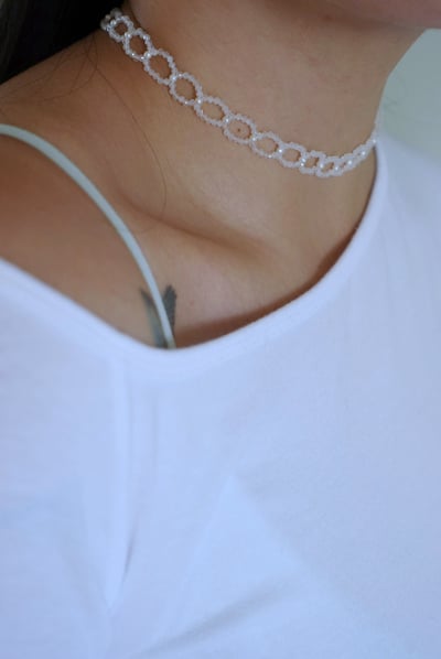 月光石花圈頸鍊 S9253