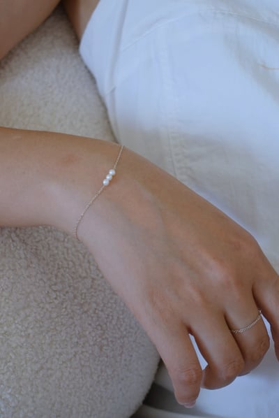 三顆珍珠手鍊 S9254