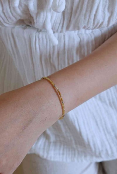 漸層碧璽銀珠手鍊 S9257