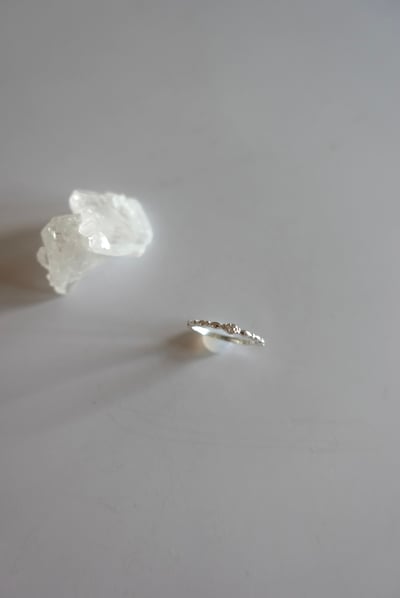 細細花邊鋯石戒指 S9252