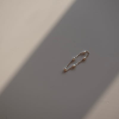 珍珠間隔鏈戒 S9254