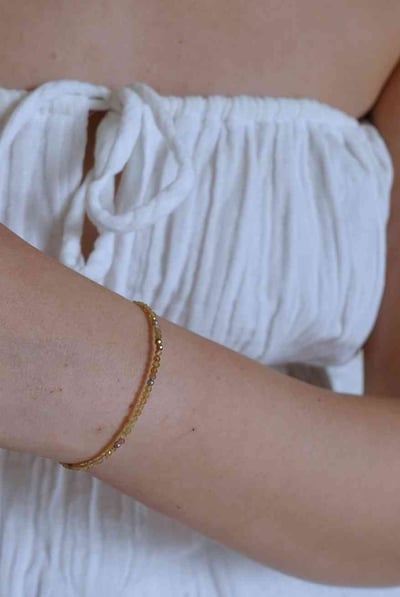 漸層碧璽銀珠手鍊 S9256