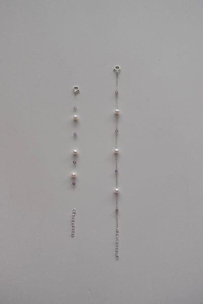 紫水晶珍珠間隔手鍊 S9254