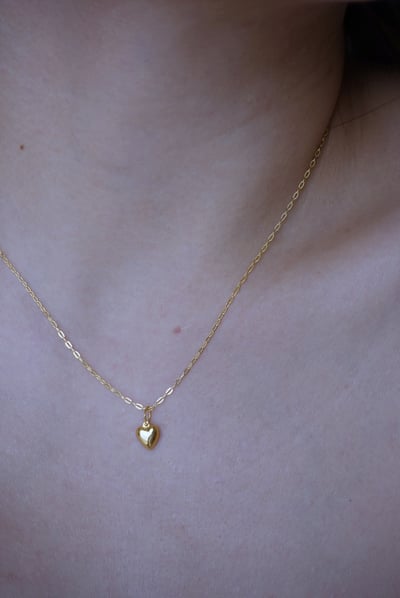 愛心橢圓鍊項鍊 14KGF4