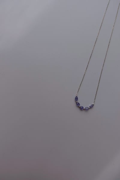 橢圓坦桑石微笑項鍊 S9252