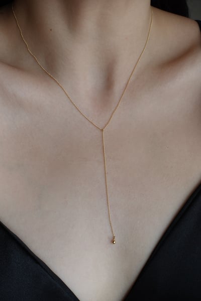 Classic 隨意調 Y字項鍊14KGF1