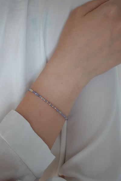 晚霞 坦桑石手鍊 14KGF1