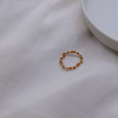 石榴石銀珠彈性珠戒 S9254