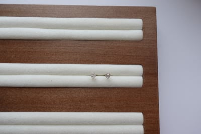 小愛心鋯石轉珠耳環 S9253